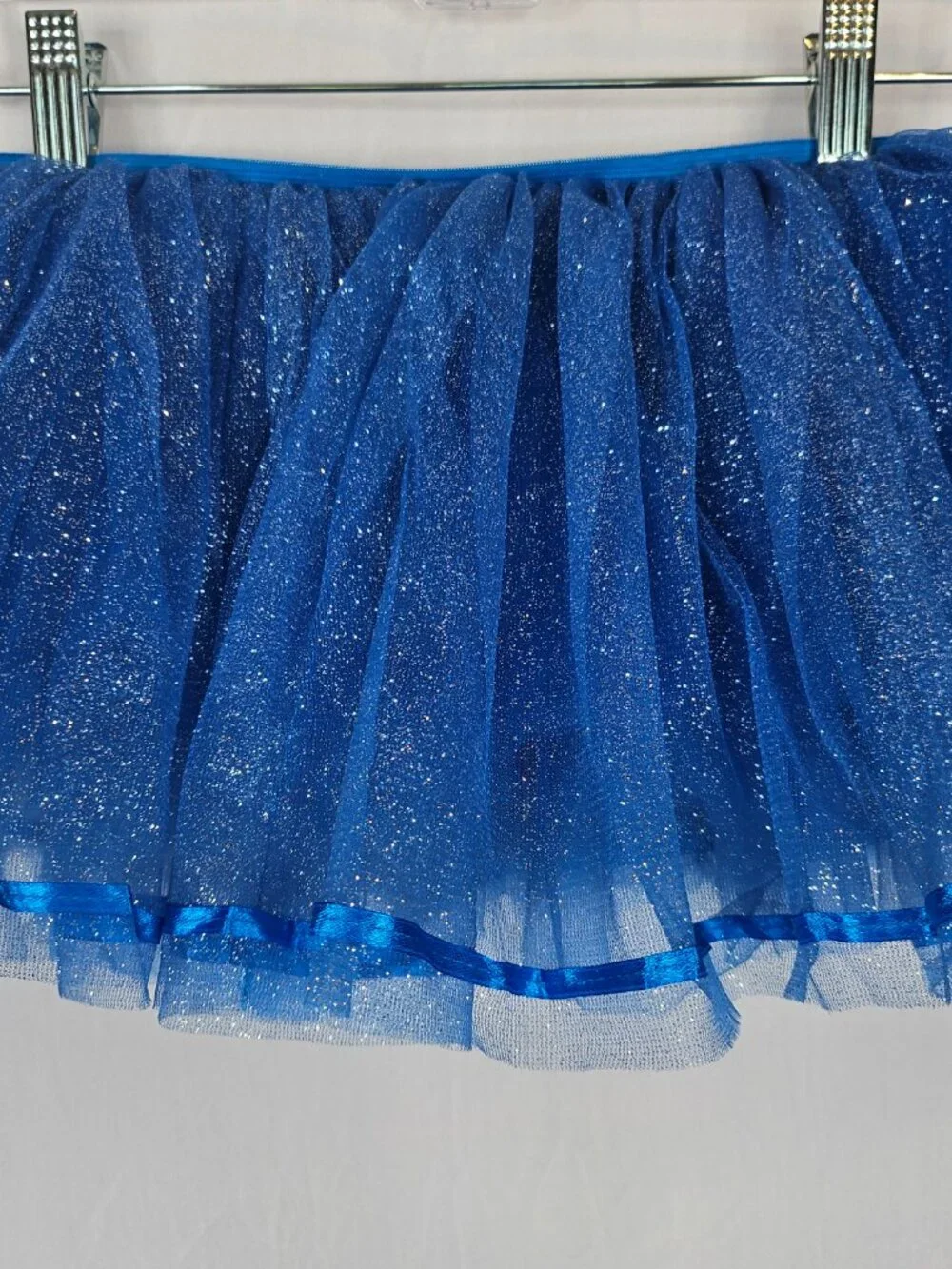 Blue Glitter Tutu Skirt | Halloween Princess Fairy Ballet | Kids Size Med/Lg